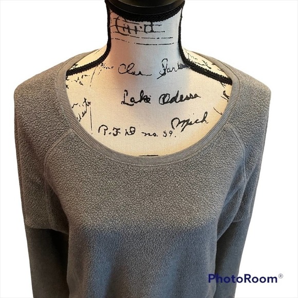 Mossimo Supply Fleece Tunic Sweatshirt Gray Size Small Pockets Oversized casual - Picture 2 of 9